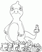coloring picture of 005 charmeleon