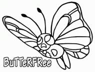 coloring picture of butterfree