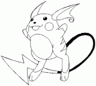 coloring picture of raichu