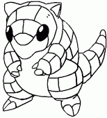 coloring picture of sandshrew