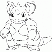 coloring picture of 031 nidoqueen