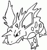 coloring picture of nidorino