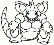 coloring picture of 034 nidoking
