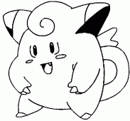 coloring picture of 035 clefairy