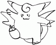 coloring picture of pokemon 036 clefable