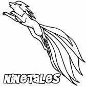 coloring picture of 038 ninetales pokemon
