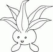 coloring picture of Oddish pokemon 043