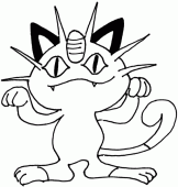 coloring picture of meowth pokemon 52