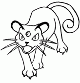 coloring picture of Persian pokemon 53