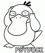 coloring picture of Psyduck pokemon 54