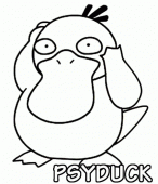 Coloring picture of Psyduck pokemon 54