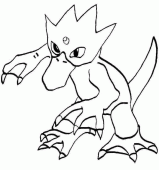 coloring picture of Golduck pokemon 55