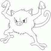 coloring picture of Mankey pokemon 56