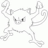 coloring picture of Mankey Pokemon 56