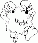 coloring picture of Primeape pokemon 57