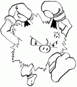 coloring picture of Primeape Pokemon 57