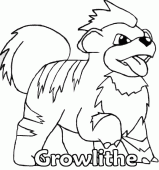 coloring picture of Growlithe pokemon 58