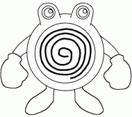 coloring picture of Poliwhirl pokemon 61