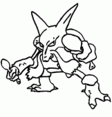 coloring picture of Alakazam Pokemon 65
