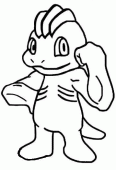 coloring picture of Machop pokemon 66