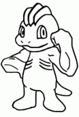 coloring picture of Machop Pokemon 66