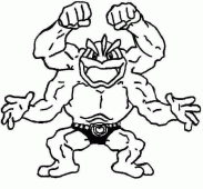 coloring picture of Machamp pokemon 68