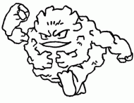 coloring picture of Graveler pokemon 75