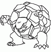 coloring picture of Golem pokemon 76