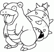 coloring picture of Slowbro pokemon 80