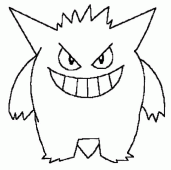 coloring picture of Gengar pokemon 94