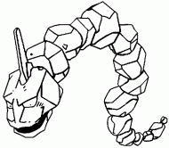 coloring picture of Onix pokemon 95