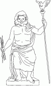 coloring picture of Jupiter or Jove is the king of the gods