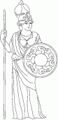 coloring picture of Minerva is the virgin goddess of warriors poetry medicine wisdom commerce