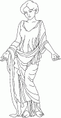 coloring picture of Venus is the goddess of beauty