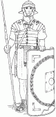 coloring picture of Roman soldier
