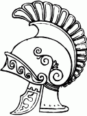 coloring picture of centurion helmet