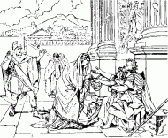 coloring picture of roman temple