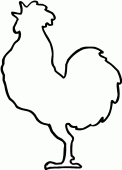 coloring picture of rooster outline