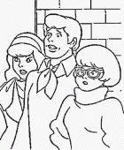 coloring picture of Daphne Fred Velma