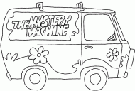 coloring picture of The mystery machine