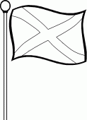 coloring picture of Scottish flag