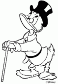 coloring picture of Scrooge raises the eyes to the sky