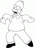 coloring picture of Homer Simpson
