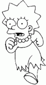coloring picture of Lisa Simpson