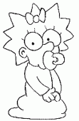 coloring picture of Maggie Simpson