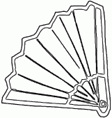 coloring picture of spanish hand held fan
