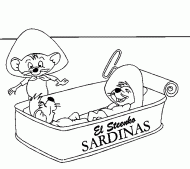 coloring picture of El Steenko sardinas