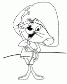 coloring picture of Speedy Gonzales arriba