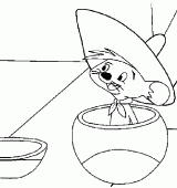 coloring picture of Speedy Gonzales