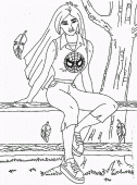 coloring picture of girlfriend of Spiderman